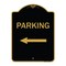 Signmission Designer Series Parking Left Arrow, Black & Gold Aluminum Sign, 18" x 24", BG-1824-23365 A-DES-BG-1824-23365 - alternate 1